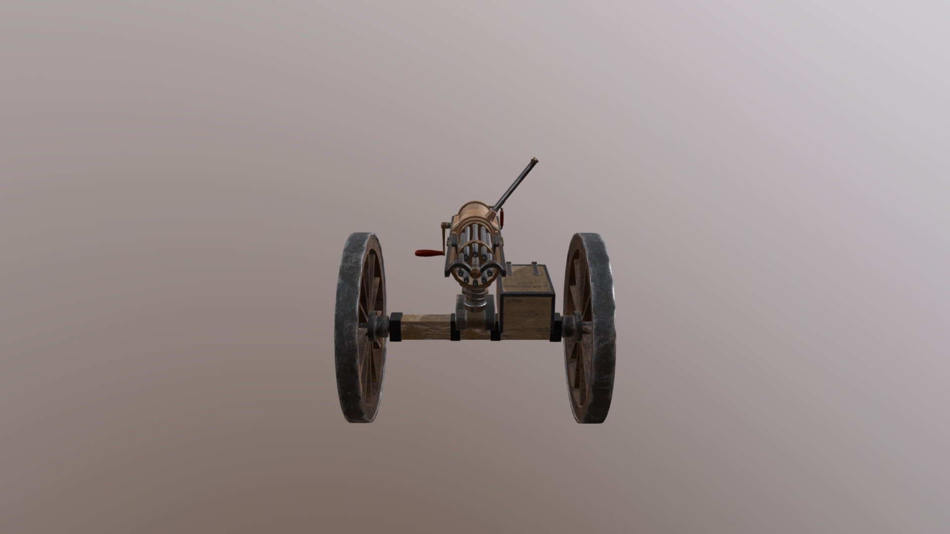 Steampunk Gatling Gun Model