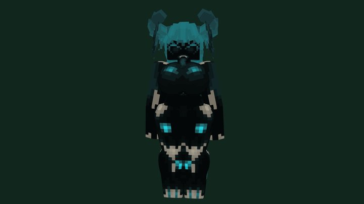 Warden girl (Blockbench meshes) 3D Model