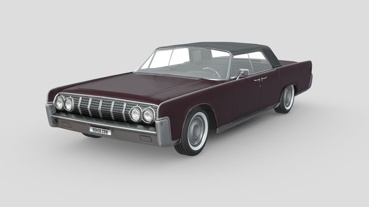Low Poly Car - Lincoln Continental 1964 3D Model