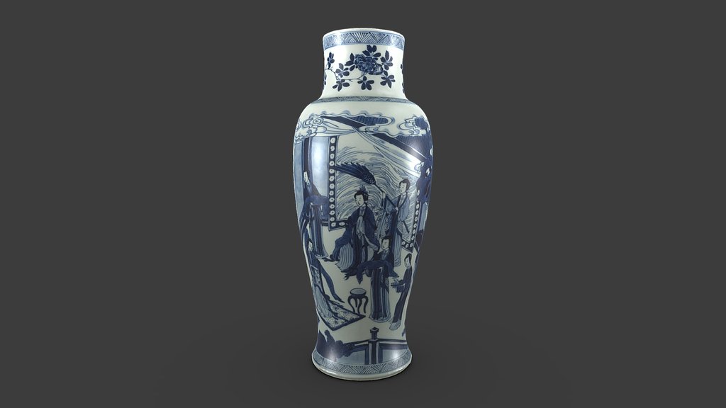 Baluster vase, from a five-piece garniture