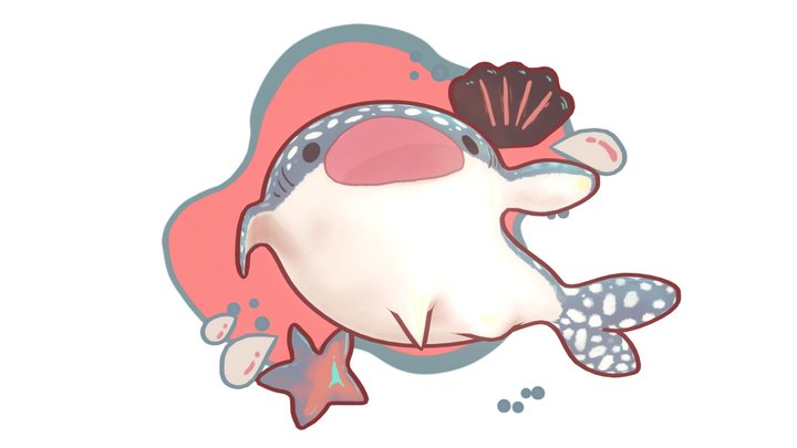Cute Shark 3D Model