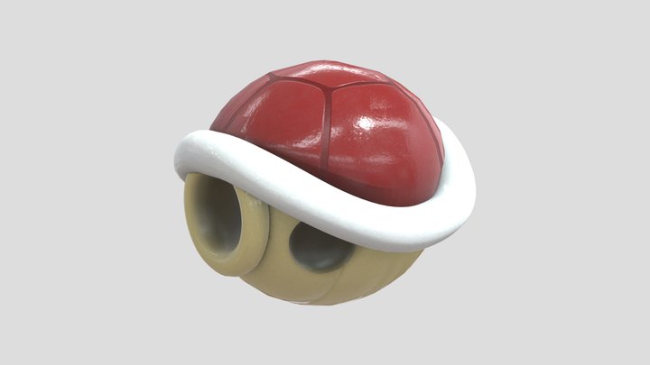 Mario Shell Red 3D Model