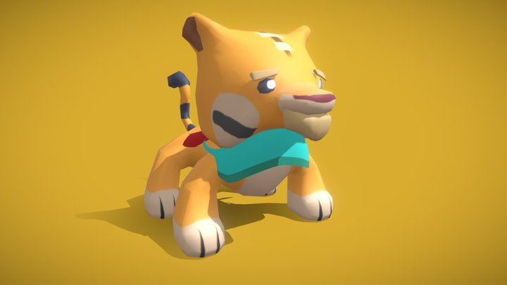 tiger cub plushie 3D Model
