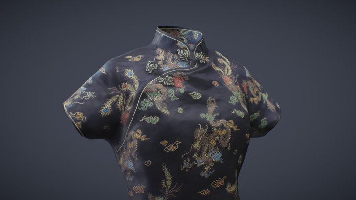 Chinese Shirt #AgisoftClothesChallenge 3D Model