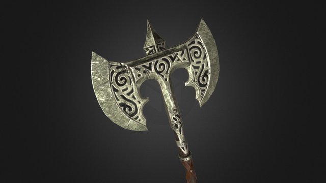 The Elder Scrolls V: Skyrim. Steel Greataxe 3D Model