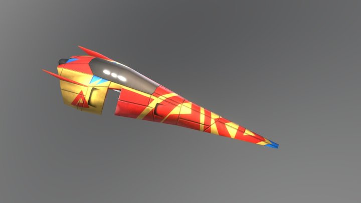 'Ardent' Wipeout Style Ship 3D Model