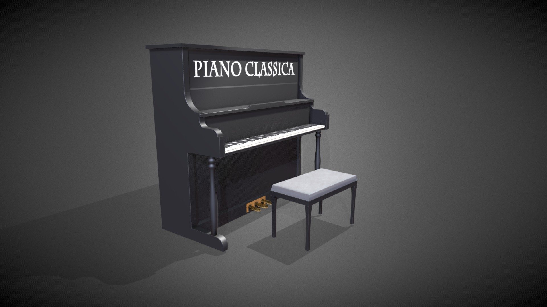 Upright Piano - Sketchfabweeklychallenge -Week 6