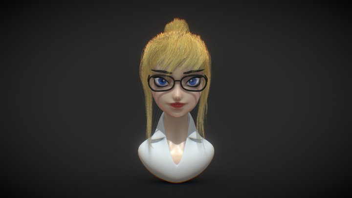 Blonde girl 2 3D Model