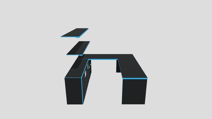 Projeto Mesa Escritório 3D Model