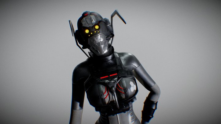 Sci-Fi Female Suit 3D Model