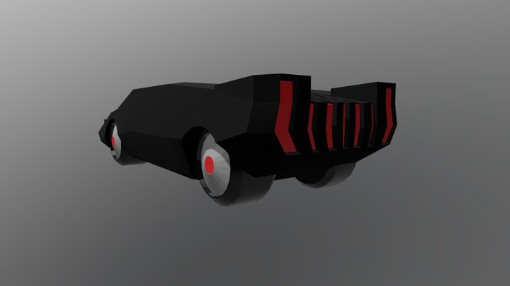 Low-poly Sci-Fi car (WIP) (Free Download) 3D Model