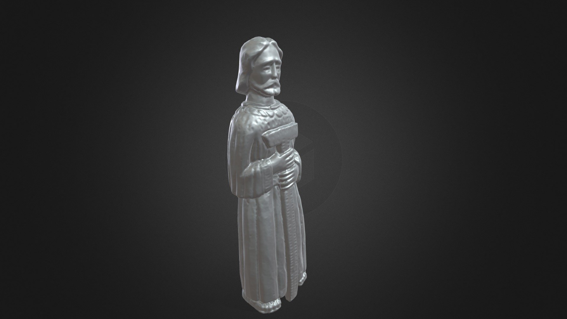 Estátua de madeira de São Lucas — Sketchfab embed 3D viewer