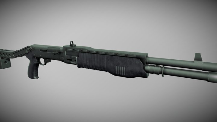 Franchi SPAS 12 Shotgun 3D Model