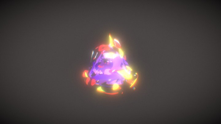 Cartoonish Flame 3D Model