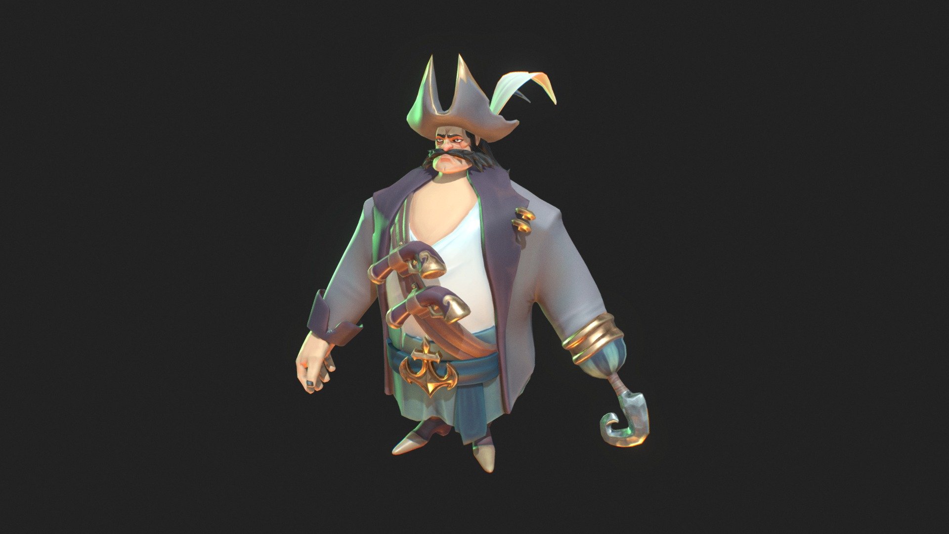 StylizedPirate — Sketchfab embed 3D viewer