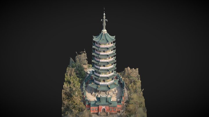 Jiaoshan Dinghui Temple – Modelo 3D gratuito STL