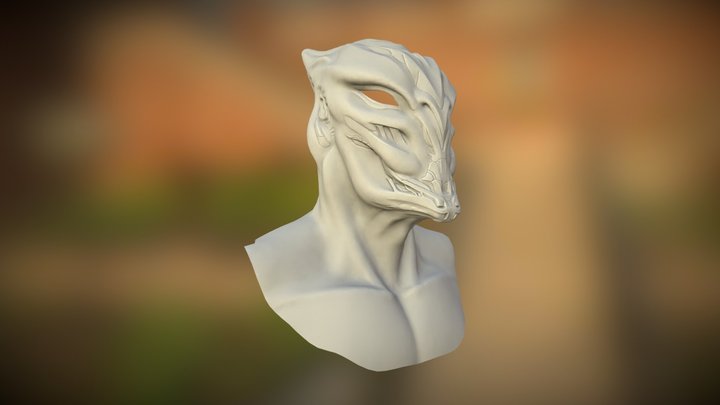 Alien Head 3D Model