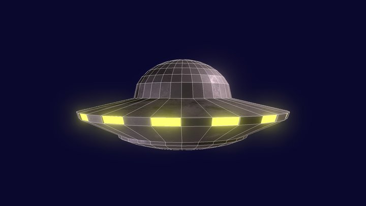 Stylized Starship Silver 3D Model