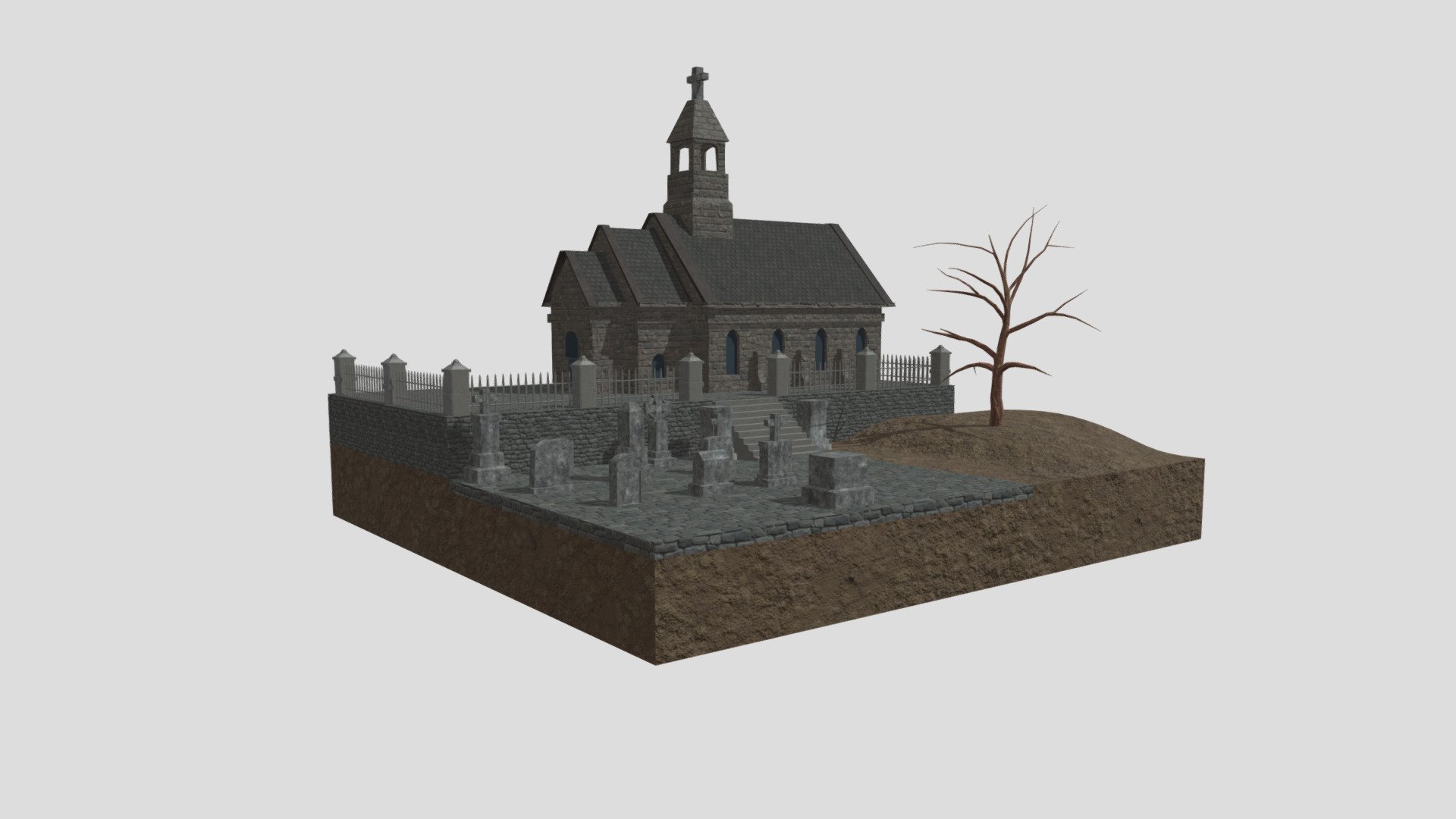 Diorama Cemetary - Download Free 3D model by ludodescary [76b2a0a ...