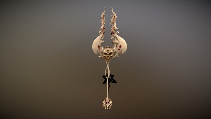 Wow inspired Game Art Weapon 3D Model