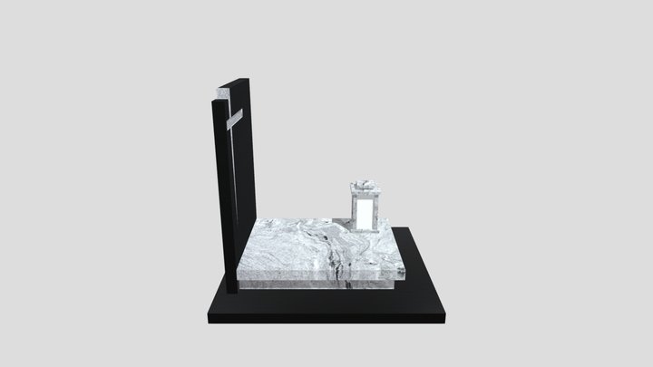 Sobótka Górka nagrobek urnowy KAM-BRUX 3D Model