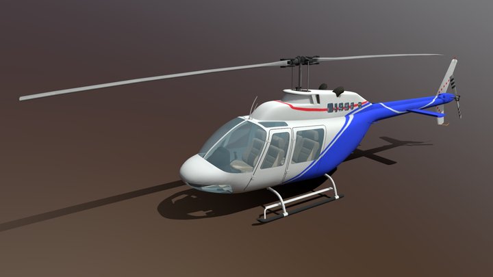 Bell 206 Jet Ranger – Modello 3D gratuito STL
