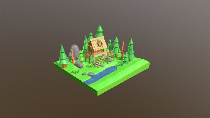 shack in the forest 3D Model