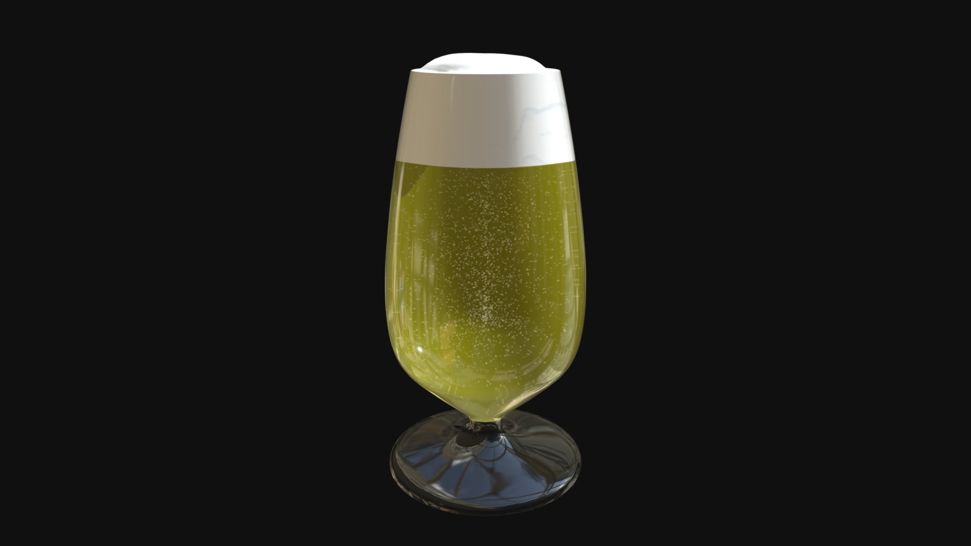 3D model Glass with beer 4 - This is a 3D model of the Glass with beer 4. The 3D model is about a glass of beer.