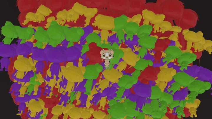 Kai Lan in The Gummy Bear Song Scene 14 3D Model