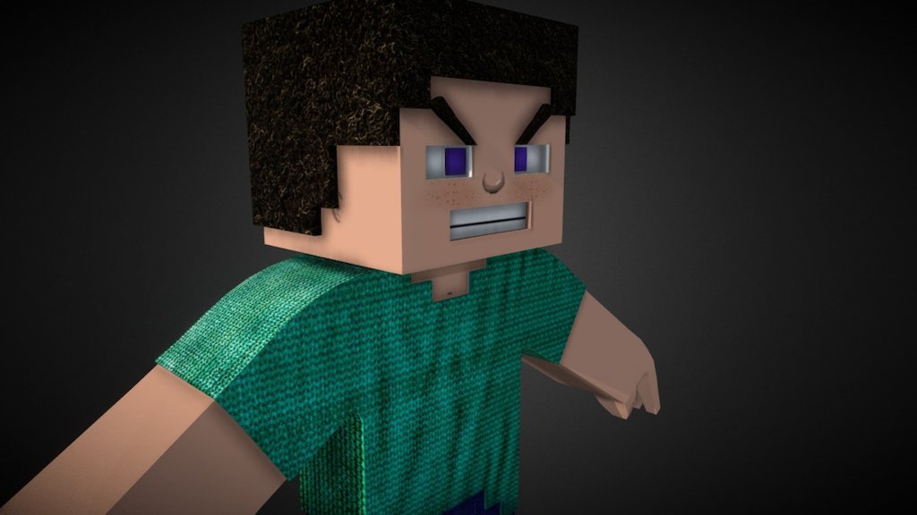 3D model Minecraft Steve VR / AR / low-poly