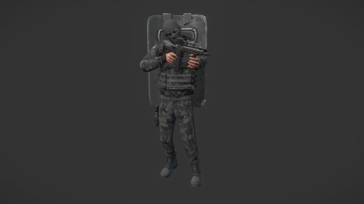 Urban Special Forces Operative (rifle) 3D Model