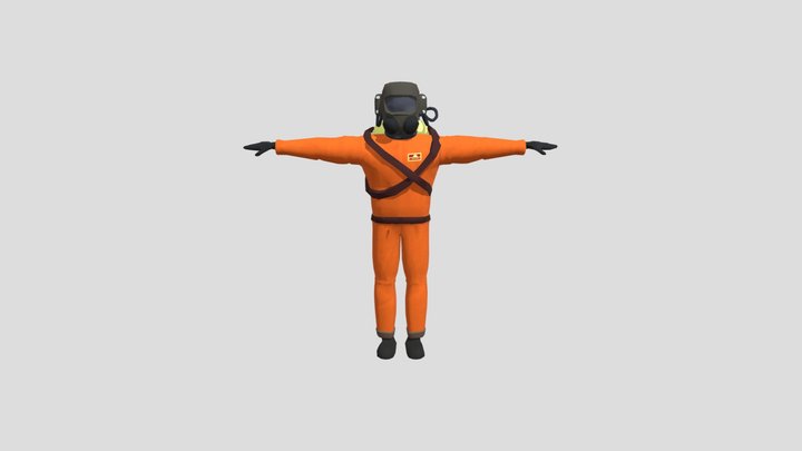 Lethal Company Employee (Made For Mixamo) 3D Model