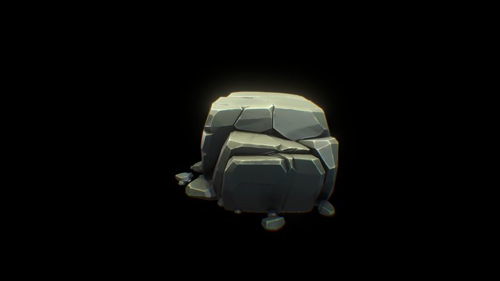 Stylized Rock 3D Model