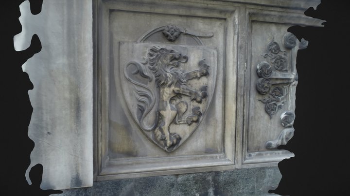 Shield with lion - processed by Pix4Dmapper 3D Model
