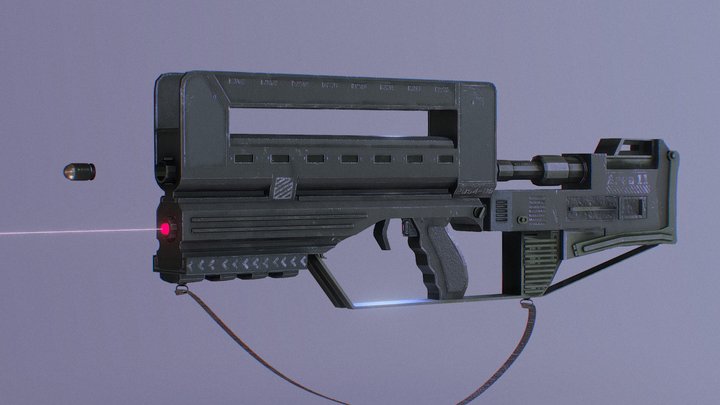 Model of a rifle from the anime Code Geass 3D Model