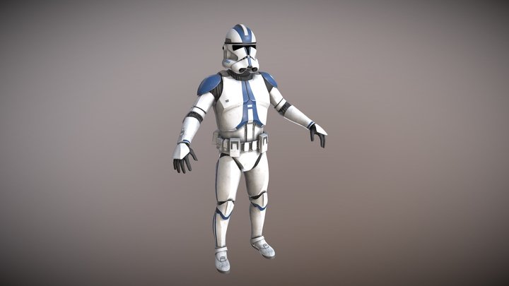 Phase 2 501st trooper 3D Model