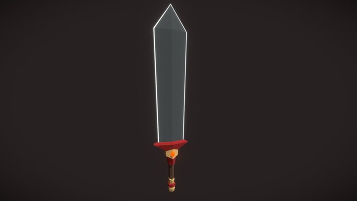Low Poly Sword 3D Model