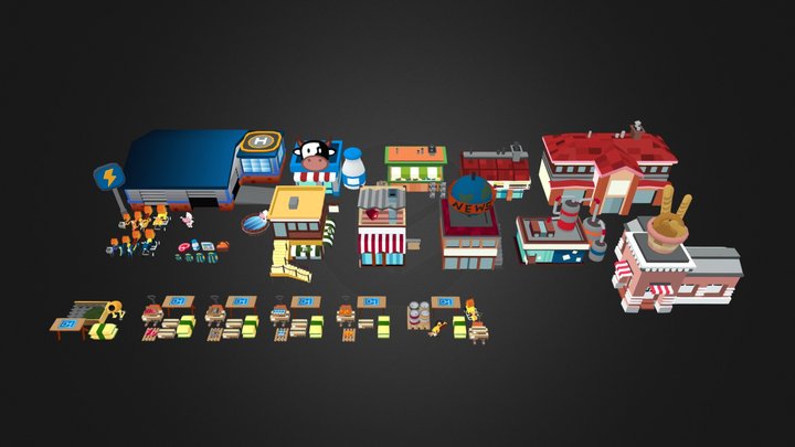 Delivery Game Pack 3D Model
