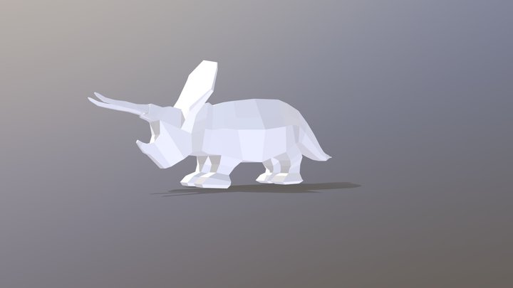 Triceratops LowPoly 3D Model