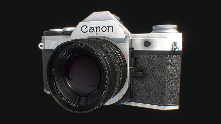 Canon AE-1 (Game Ready) 3D Model
