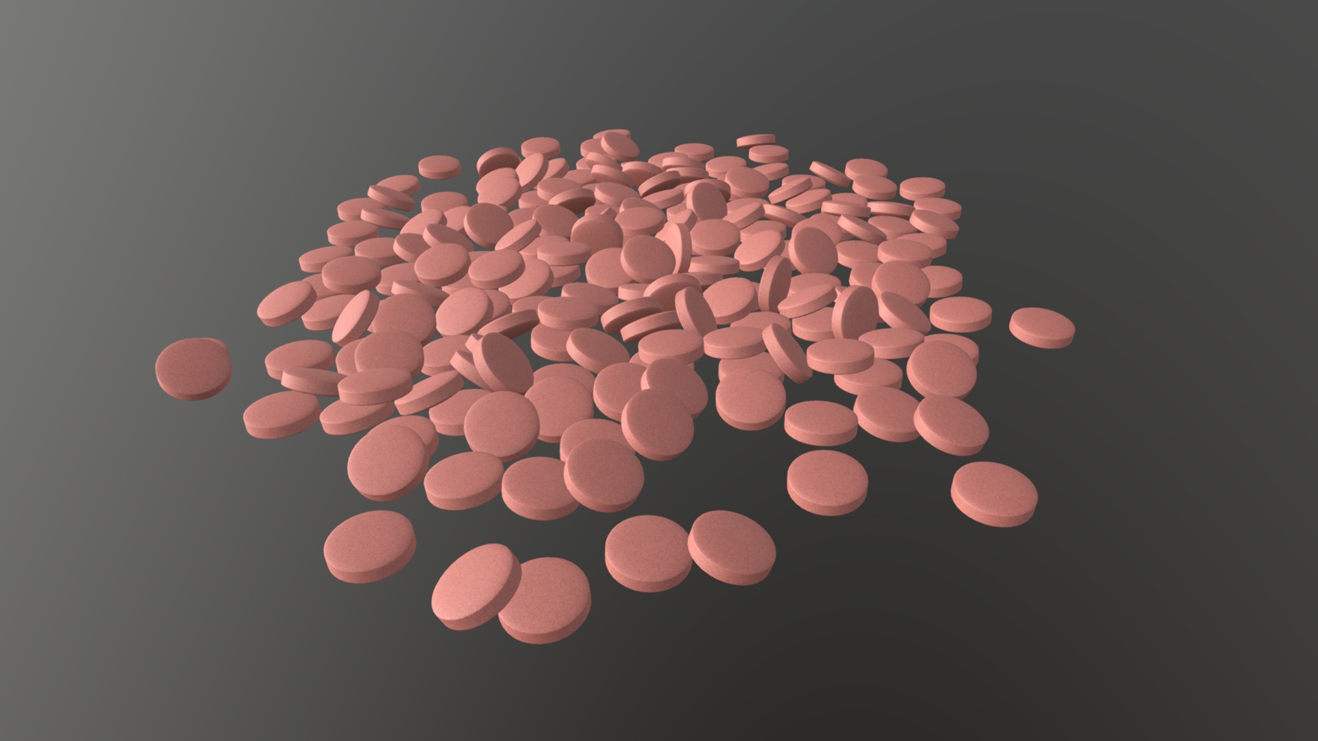 3D model pills 09 - This is a 3D model of the pills 09. The 3D model is about a group of pink hearts.