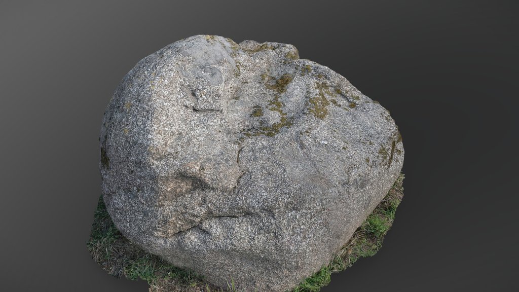 Lone granite boulder stone