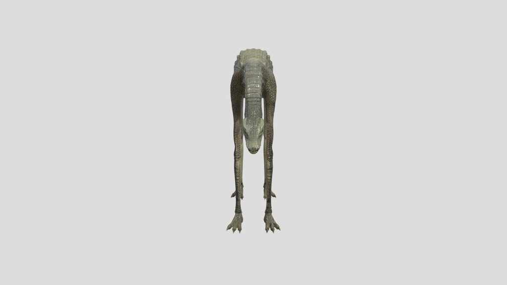 Long-legged crocodile fantasy monster