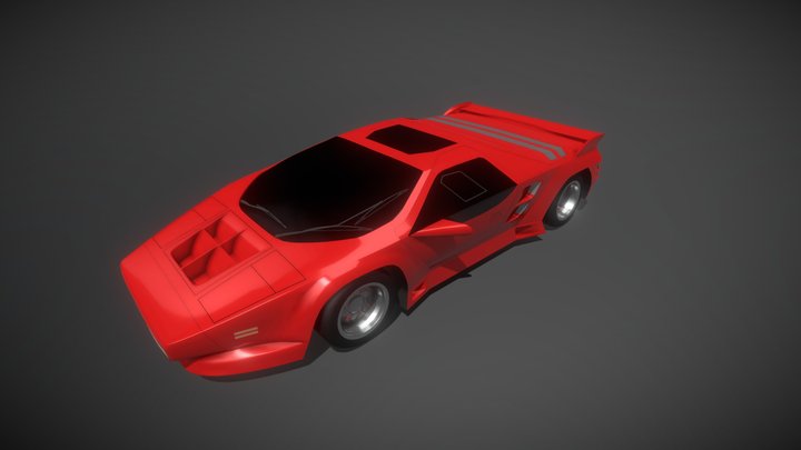 1991 Vector W8 3D Model