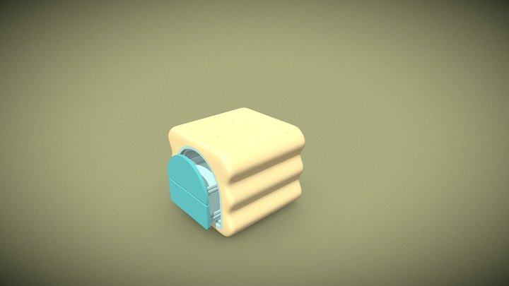 Stylized Bed Side Box 3D Model