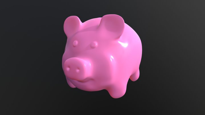 Pig Money Box 3D Model