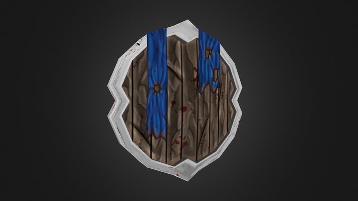 Hand painted Shield Time - Game Art 3D Model