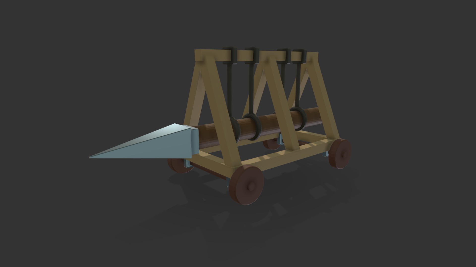 3D model Battering Ram Metal Spike - This is a 3D model of the Battering Ram Metal Spike. The 3D model is about a wooden toy airplane.