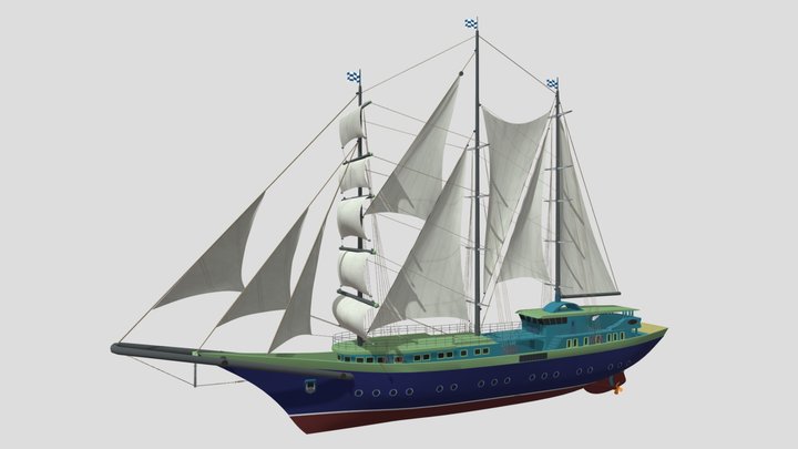 Cruising Sailboat – Modello 3D gratuito STL