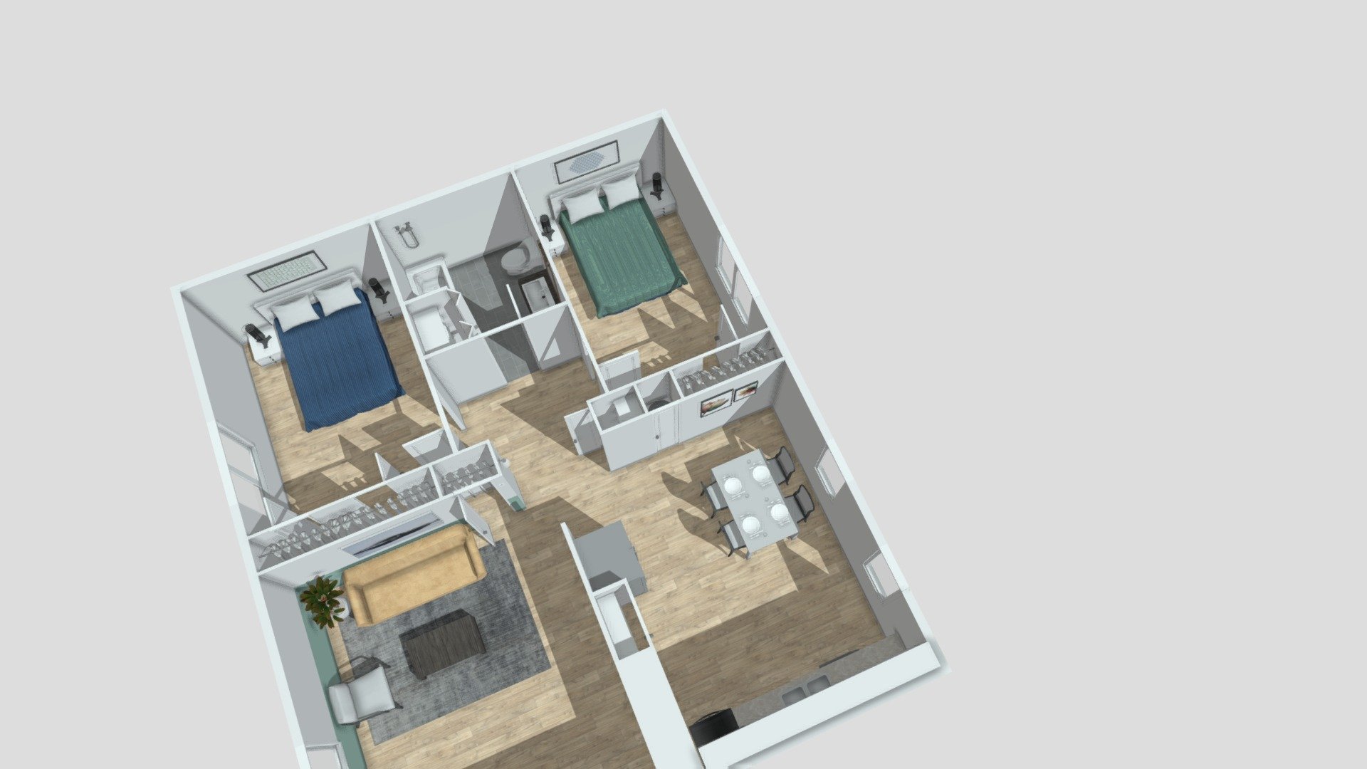 2bed — Sketchfab embed 3D viewer